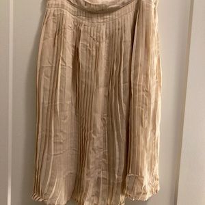 RARE J. Crew pleated silk shirt, ivory beige, S4